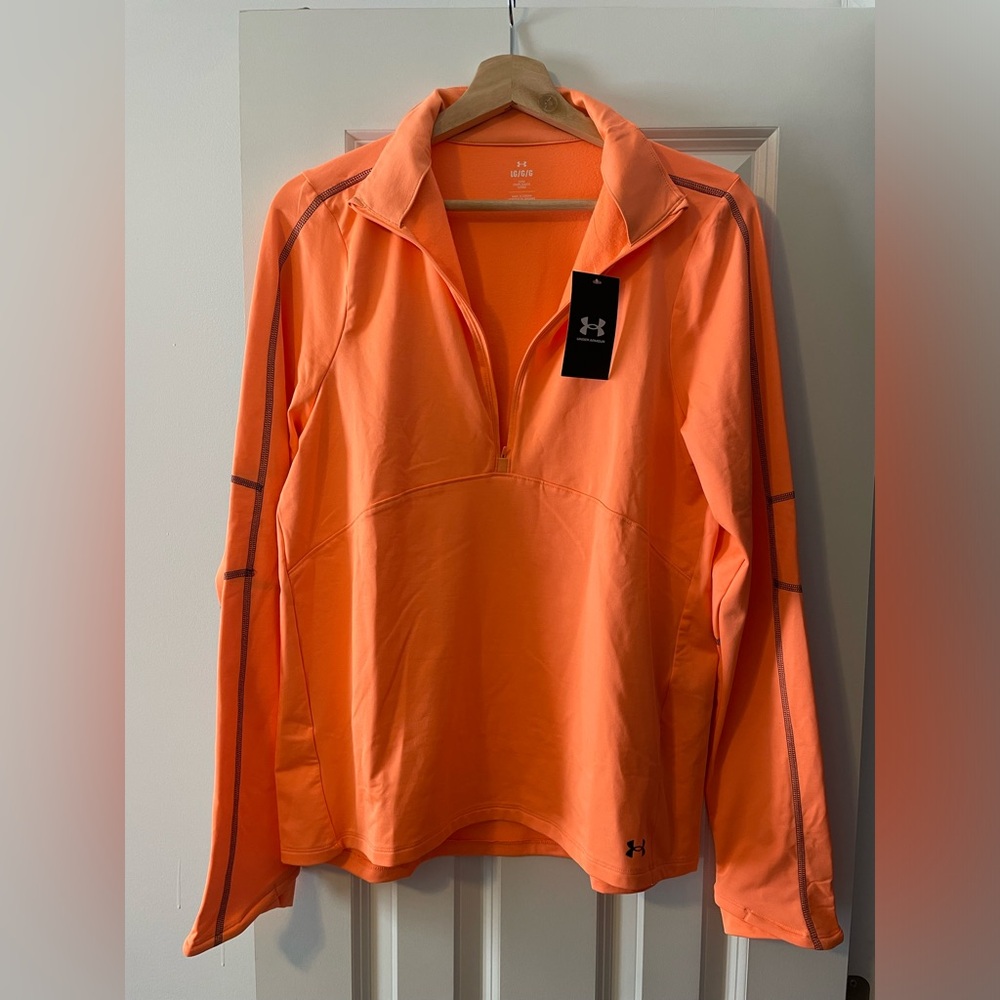 New Under Armour Orange Lightweight 1/4 Zip Jacket